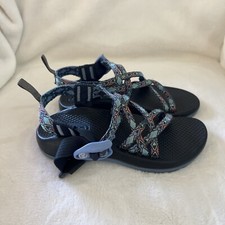 Chaco Girls Strappy Sandals Blue Adjustable Strap Buckle Open Toe Size 1