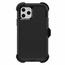 Defender Case Cover For Apple iPhone 11 (Belt Clip Holster Fits Otterbox) Black