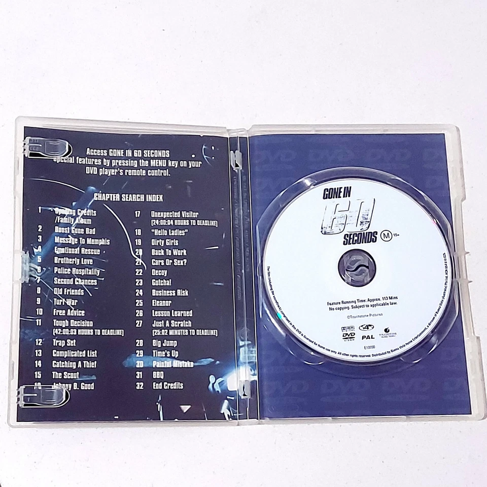 Gone In 60 Seconds DVD Reg 4 - image 2 of 4