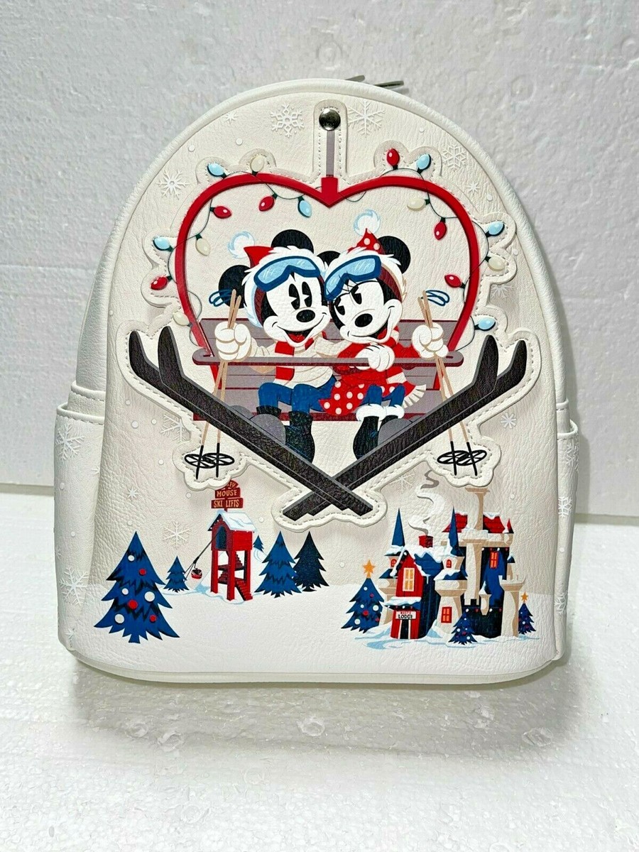 DISNEY Loungefly Mini Backpack - MICKEY & MINNIE HOLIDAY 2021 SKI