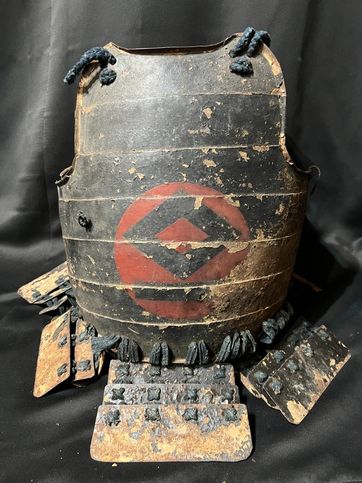 Antique Japanese Samurai Armor BODY Yoroi Edo period authentic NIMAIDO As is-2 - Image 2 of 4