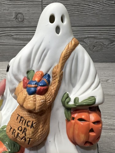 Prettique 1993 Halloween Itty Bitty Boo Figur Lampe LESEN Keramik Geister süß - Bild 7 von 10