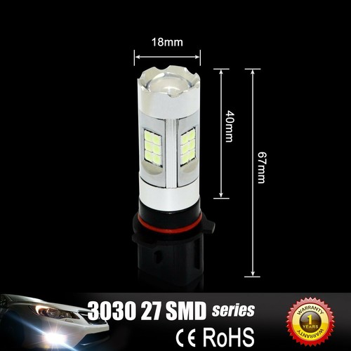 LED White/Yellow/Sky Blue DRL/Fog Light Bulb for 2010 2011 Chevy Camaro RS,P13W - Picture 2 of 8