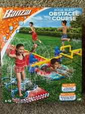 Banzai Aqua Blast Obstacle Course Water Slide New in box