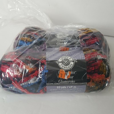 Loops and Threads Glamorous Yarn Starry Night Lot of 2 Lot 1598 53 yd Skein