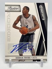 2010-11 Panini Prestige #213 Derrick Favors Bonus Shots Black Signatures #/99