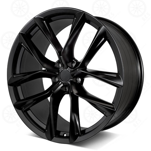 20" Satin Black Staggered set of (4) Wheels Fits Tesla Model 3 - Picture 3 of 3