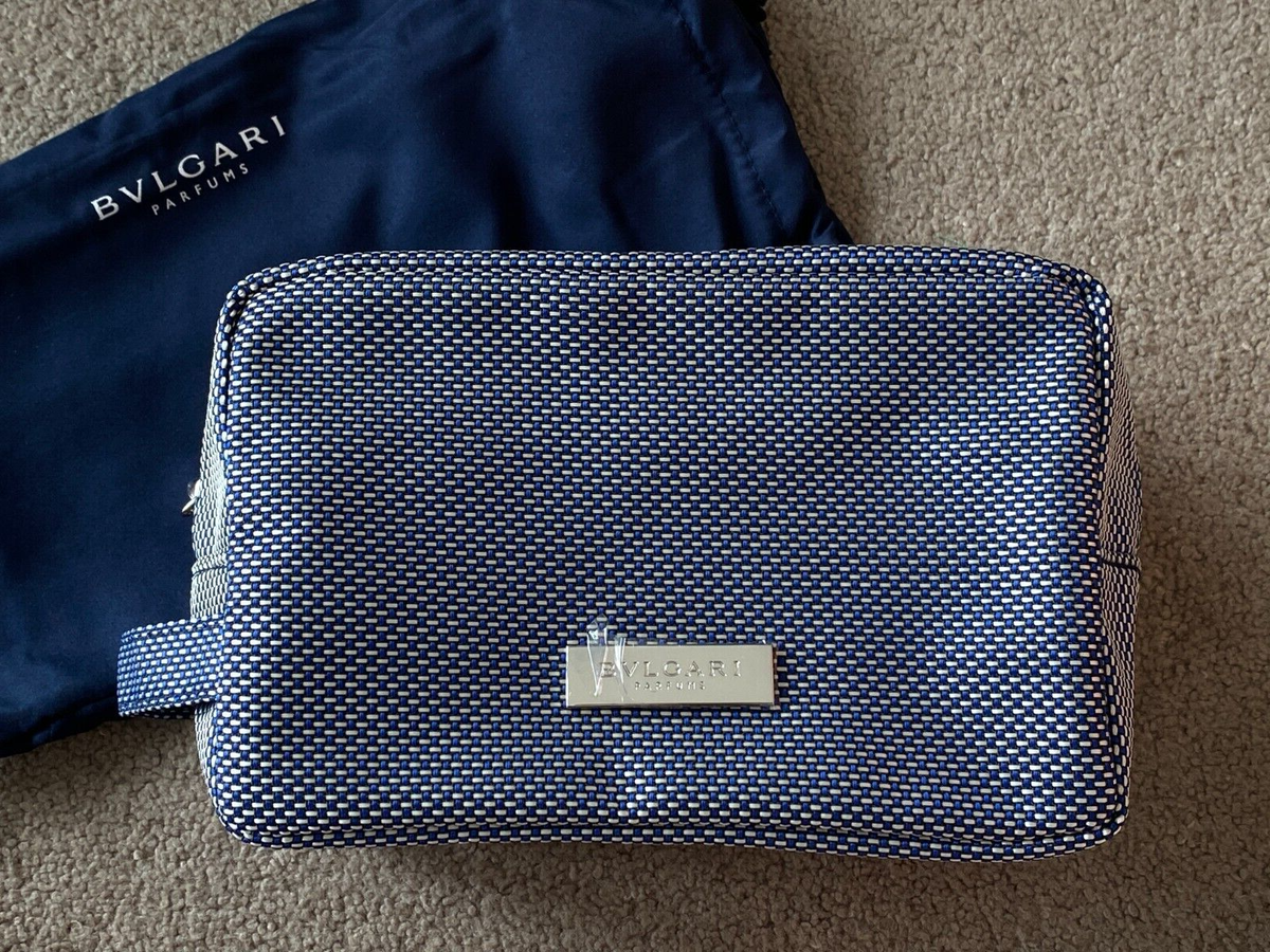 New Authentic Bvlgari Bulgari Cosmetic Makeup Bag Case Storage Bag