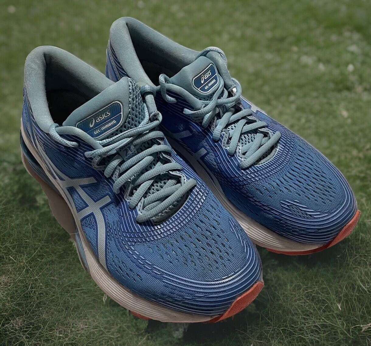 ASICS GEL NIMBUS 21/FLYTE FOAM size 9 Blue 1012A155 Running Athletic Shoes