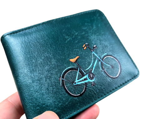 kleine Vegan Geldbörse Mini Portmonee Fahrrad Muster Brieftasche Boho Geldbeutel - Bild 1 von 10