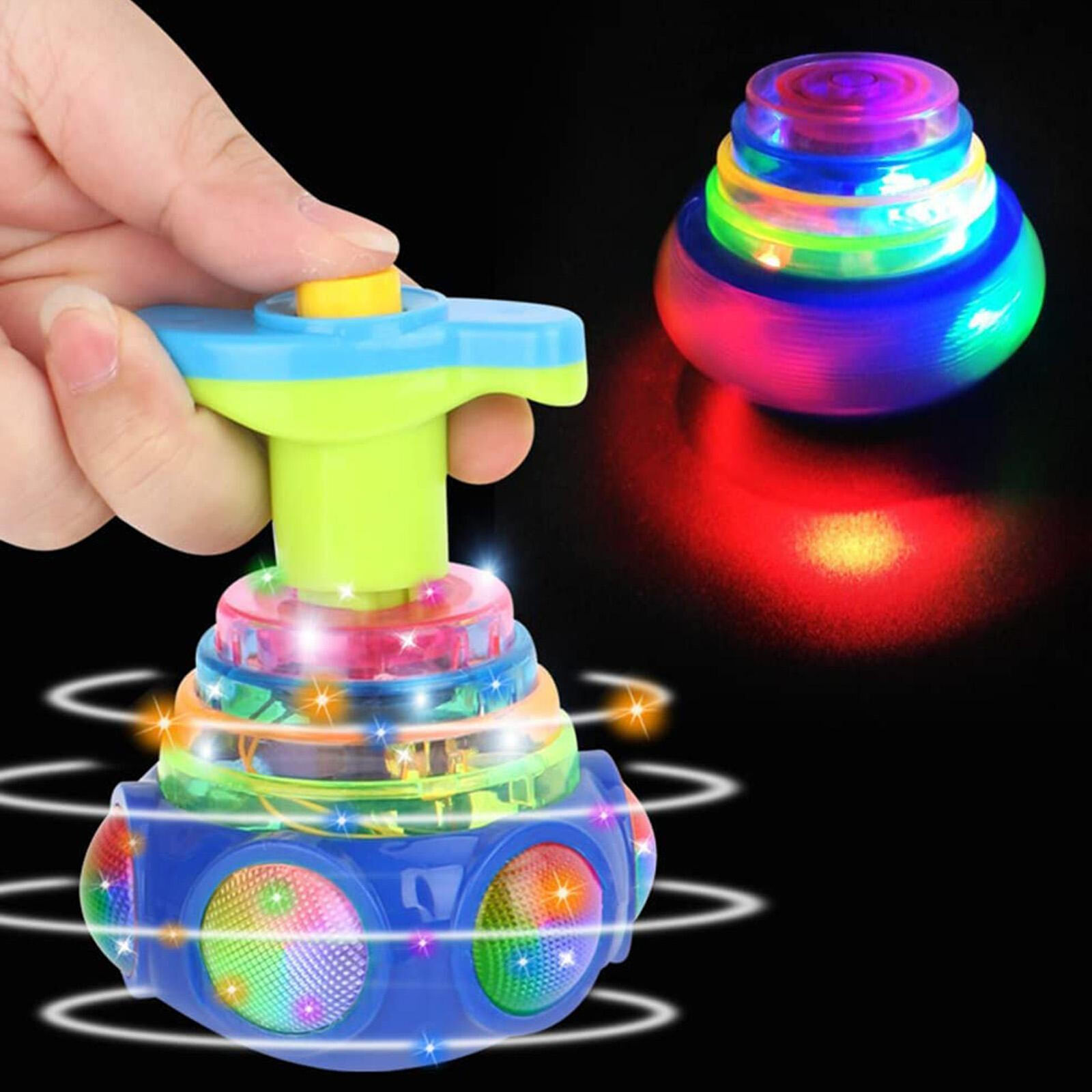 1Pcs Toddler Music Flashing Spinner Toy Funny Led Music Toy  Leisure Games