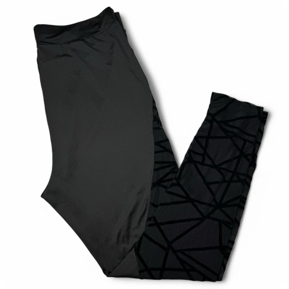 Shein Sport Juego Set Mujer’s Patchwork Geo Malla Leggings Talla 0XL Negro Elástico Foto 2 de 4