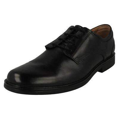 Chaussures De Ville Noires Clarks Un Aldric Lace Cuir Lacets H Derby - Photo 1/4