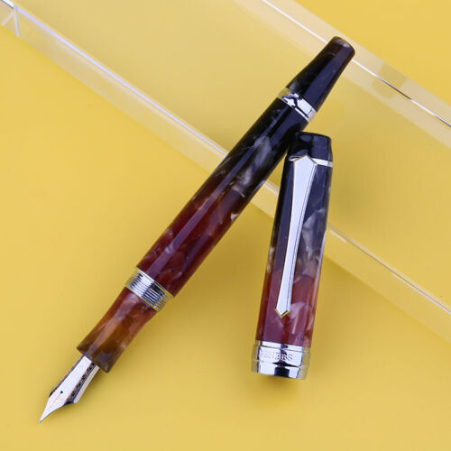 Penbbs 456 Acryl Vakuum Füllung Füllfederhalter Silber Clip F Feder Schreiben Geschenk #s - Bild 20 von 31