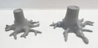 MARX 2 GRAY TREE STUMPS VINTAGE for BLUE & GRAY FORT APACHE PLAYSET 50's 60's