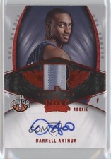 2008-09 Fleer Hot Prospects Rookie Red 23/25 Darrell Arthur #128 Auto 1u6