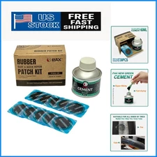 30Pcs 32Mm Dia round Universal Tube and Tire Patch Kit Heavy Duty, with 1Pc 60Ml