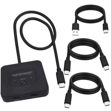 USB-C Switch Splitter Bi-Directional USB Type C Switch 1 in 2 Out/2 in 1 Out ...
