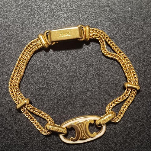 CELINE Triomphe Gold-Tone Bracelet, No Accessories