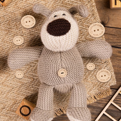 150pcs Hecho a Mano Con Amor Madera Botones Box Set Bebé Cárdigan Punto 3 Tallas - Imagen 9 de 9