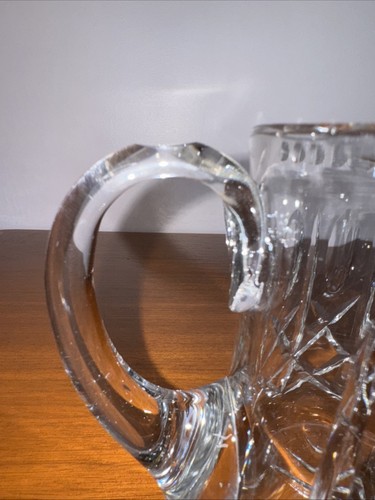 Royal Brierley Crystal "ASCOT" Water Juice Jug Pitcher - Flat Bottom 6”Tall - Picture 15 of 18