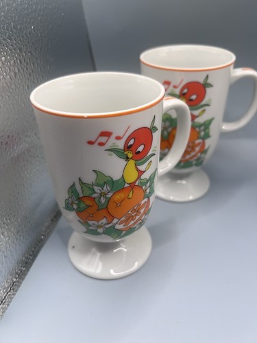 4 tazas de café de cerámica Walt Disney Orange Bird de colección Florida Magic Kingdom Japón - Imagen 3 de 19