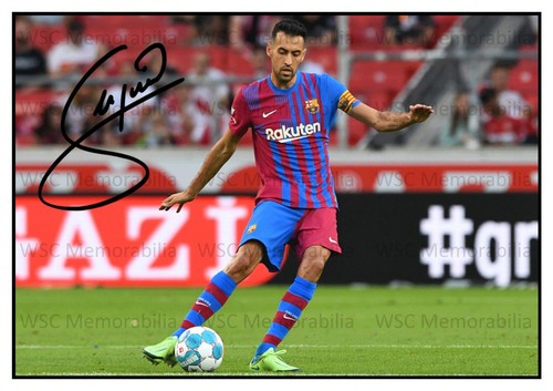 12572. Sergio Busquets Signed Pictures (A4 Prints) Barcelona Spain Inter Miami