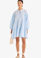Marché Sadé Sky Blue Poplin Maternity Dress