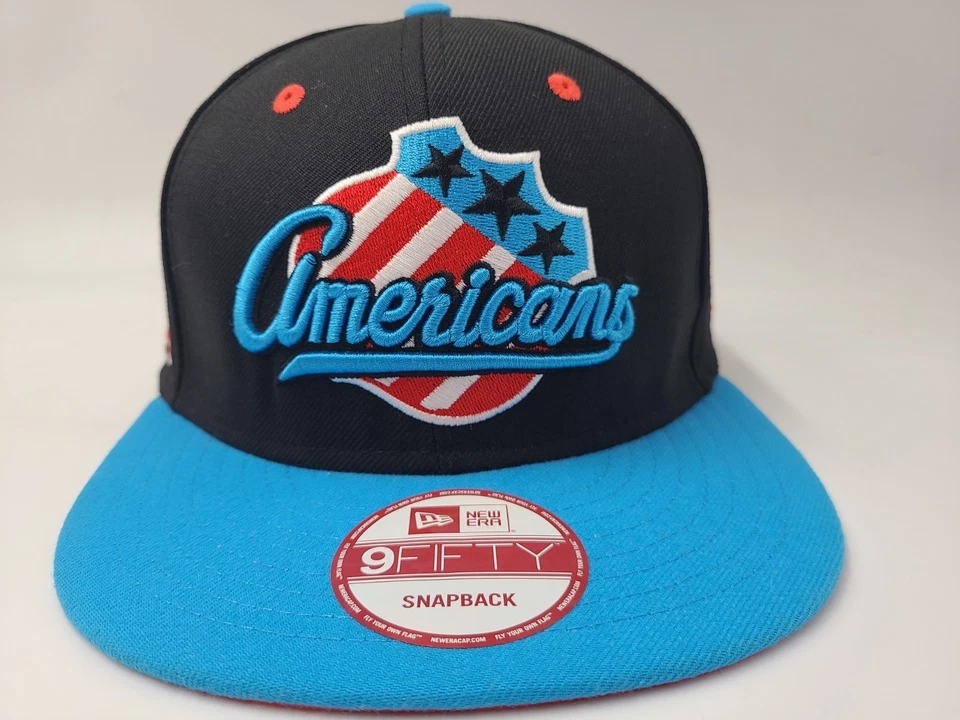 Gorra Rochester Americans New Era 9Fifty Snapback AHL Hockey Negra Azul Roja Foto 2 de 4