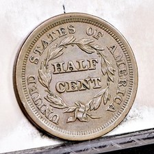1854 Year Braided Hair US Half Cents (1840-1857) for sale | eBay