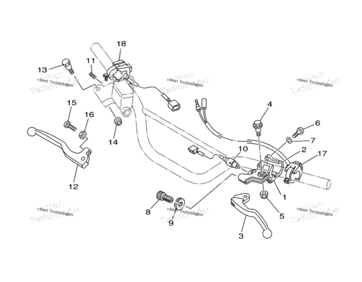 Palancas de embrague de freno de pivote anodizado CNC para YAMAHA TTR125E/L/LE/LW/LWE TTR250 Foto 2 de 4