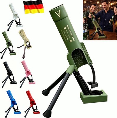 Beer Bottle Mortar Bottle Opener, Automatic Cap Launcher with Push-Down Action