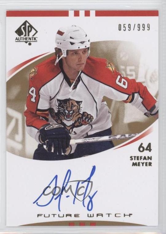 2007-08 SP Authentic Future Watch 59/999 Stefan Meyer #217 Rookie Auto RC 0c2