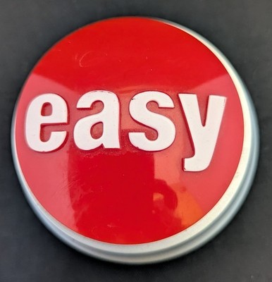 STAPLES TALKING EASY BUTTON. Gently-Used. Novelty. ''That Was Easy.'' FREE SHIP!