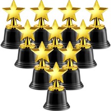 Mini Gold Star Trophies - 12 Pack Award for Kids Adults, Perfect for Sports