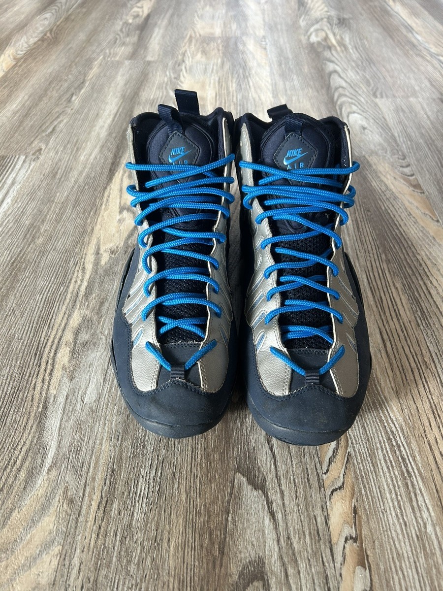 Men Size 12 Nike Air Bakin Midnight Navy Blue Silver Blue 316383