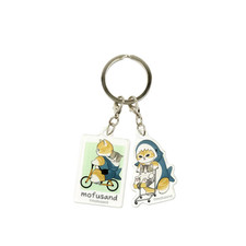 mofusand Double Acrylic Keychain Shark Cats' Good Friendship Days A Japan New