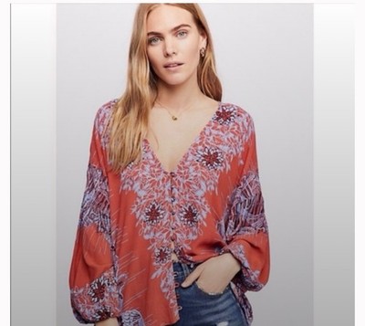 Free People womens birds of a feather blouse size XS