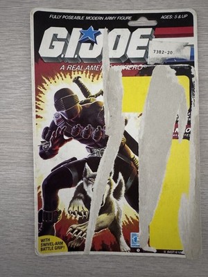 GI Joe Snake Eyes Commando & Timber Vintage 1985 Full Uncut File Card Back ARAH