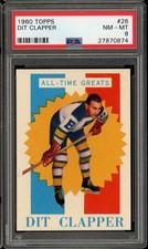 1960 Topps Hockey #26 Dit Clapper PSA 8