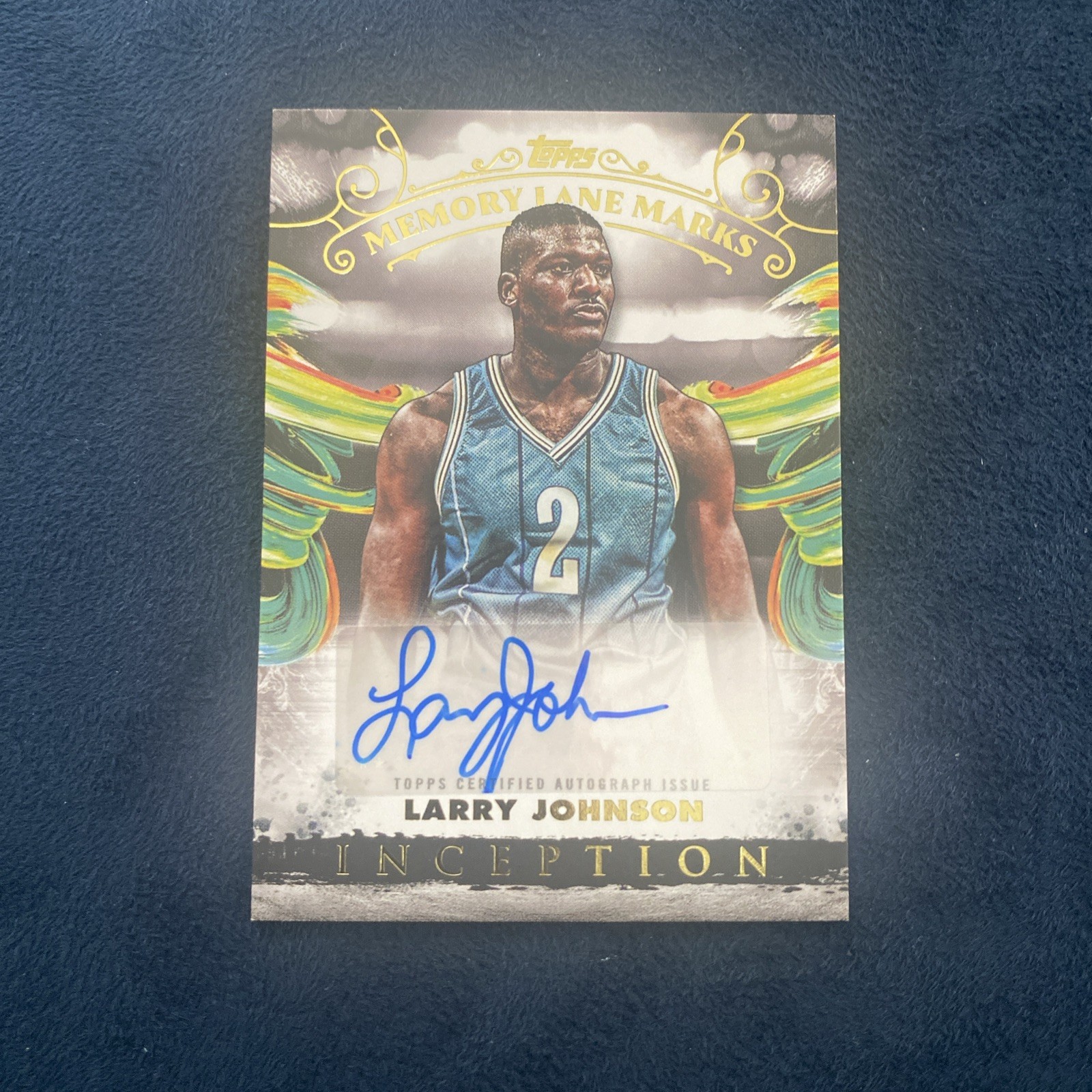 2025 Topps Inception Basketball Larry Johnson Autograph Memory Lane Marks MLM-LJ