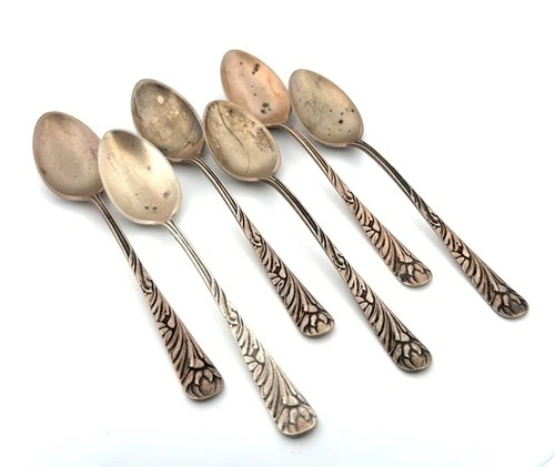 Set of 6 - 4” Gorham 925 Sterling Silver #23 Demitasse Spoons 46.5g