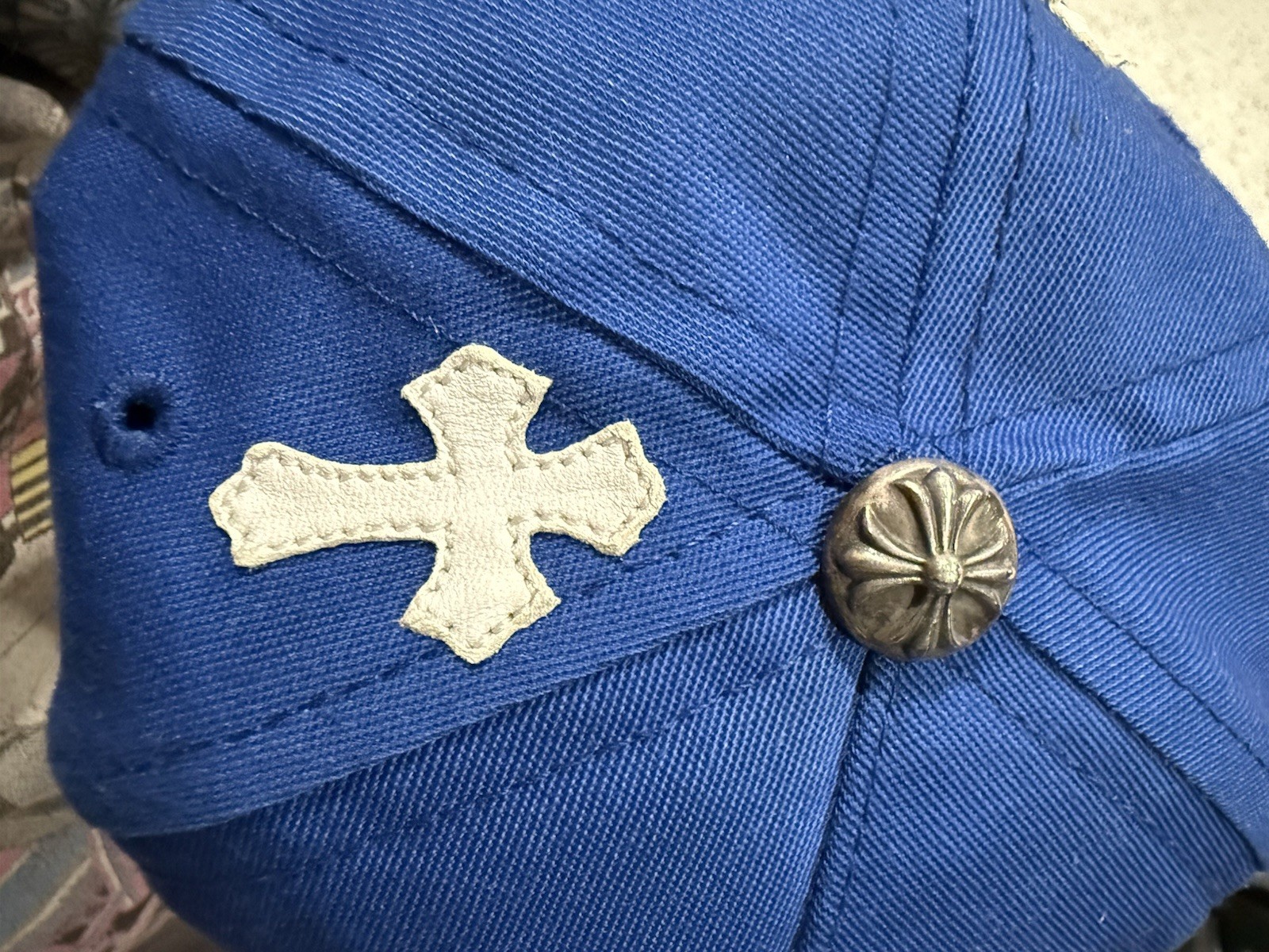 Authentic Chrome Hearts CH Cross Patch Blue/White… - image 17