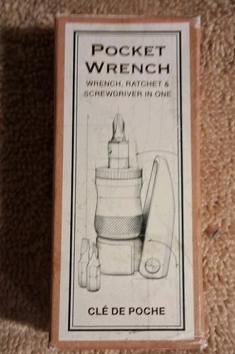 Pocket Wrench  Cle De Poche.  Ratchet screw driver with 2 phillips, 1 Flat Head - Picture 1 of 7