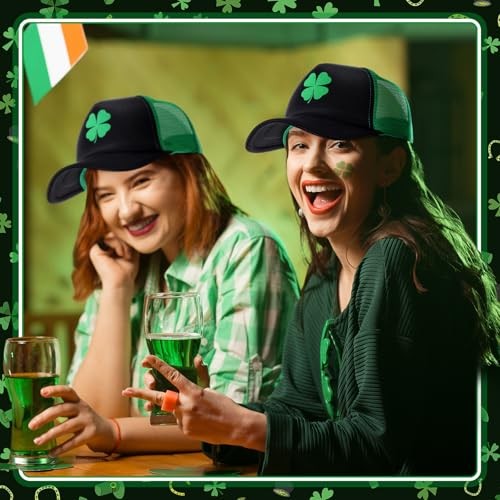 12 Pcs St. Patrick's Day Baseball Cap Shamrock Trucker Hat Adjustable Irish - Bild 5 von 6