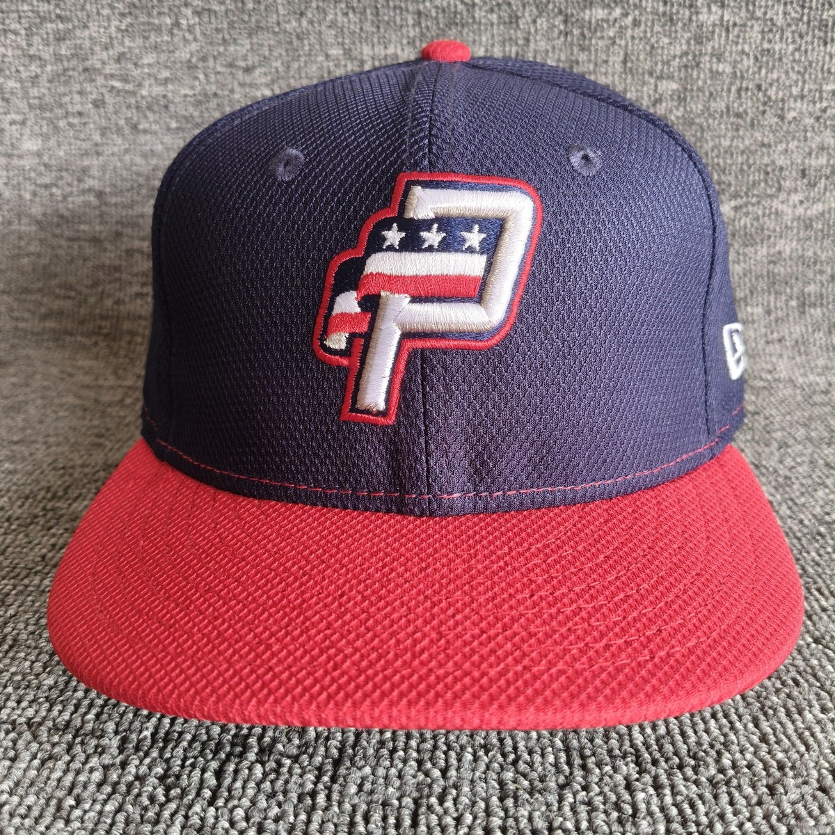 New Era Potomac Nationals 59FIFTY Fitted MiLB Cap Navy Red Size 7