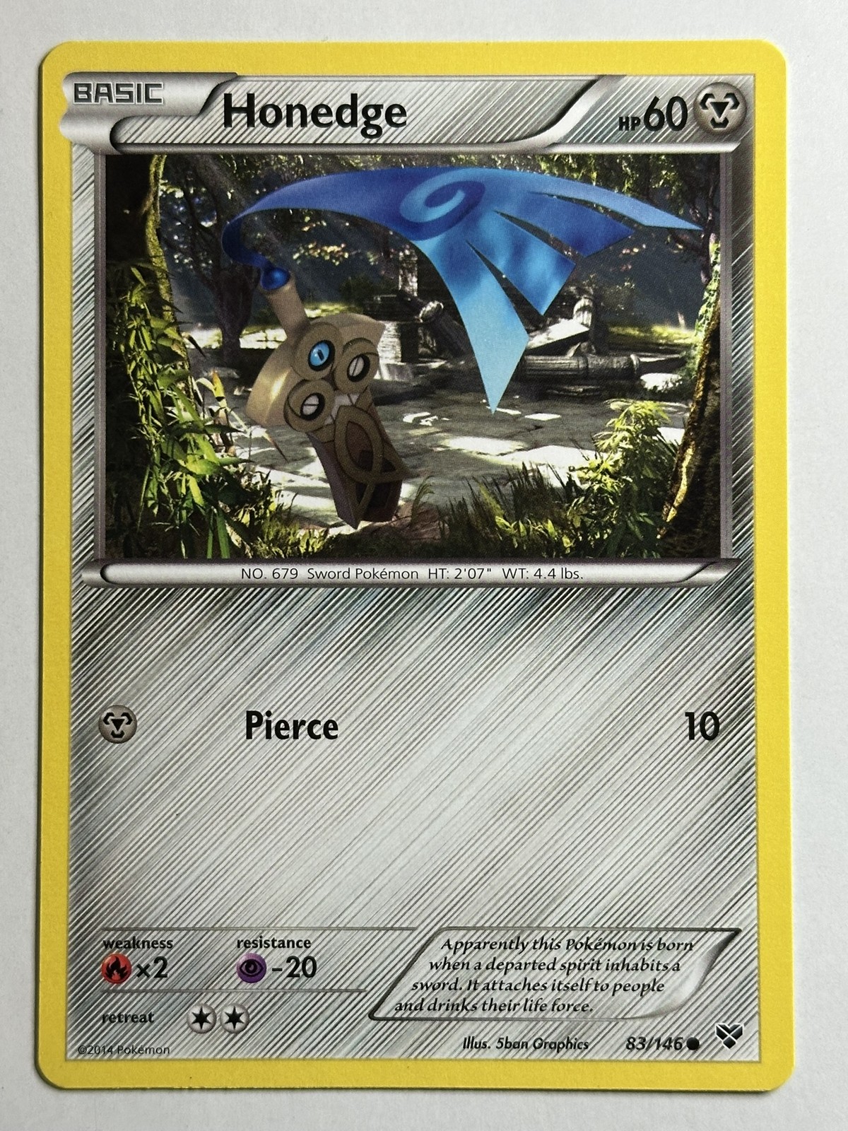 Honedge XY Base Set 83/146 LP-NM Pokemon card