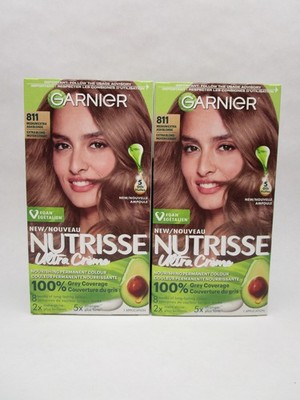 2x GARNIER NUTRISSE Ultra Nourishing Hair MEDIUM EXTRA ASH BLONDE #811 - NEW