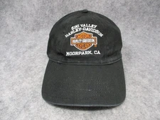 Harley-Davidson Hat Cap Strap Back Black Simi Valley Moorpark CA Motorcycle Mens