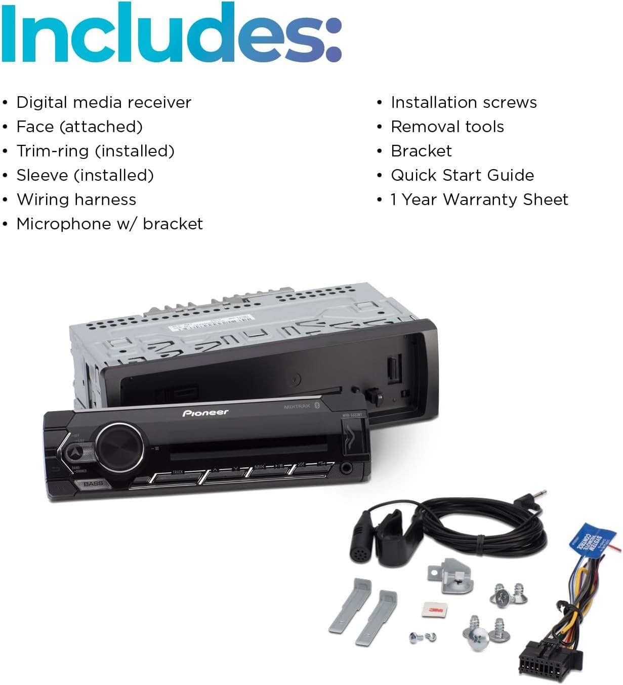 Bluetooth Car Stereo w/ USB/AUX Inputs